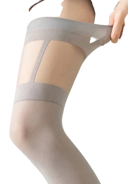 Stripe Top Sheer Pantyhose For Fashionistas