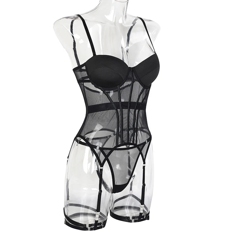 Lingerie Bodysuit with Sheer Design
