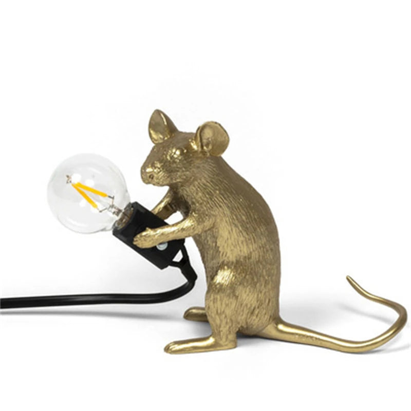 Battery LED Table Lamp - Cute Mouse Design