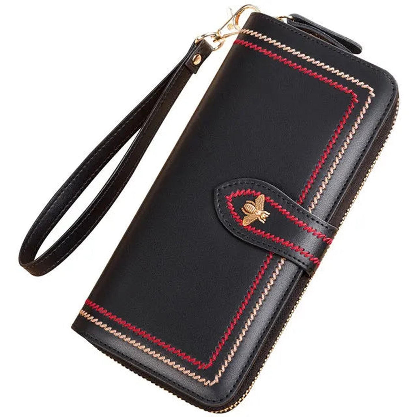 Genuine Leather Womens Wallet Wristlet