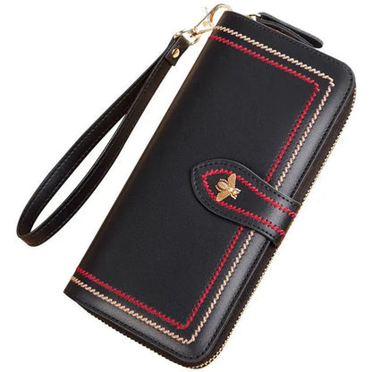 Genuine Leather Womens Wallet Wristlet