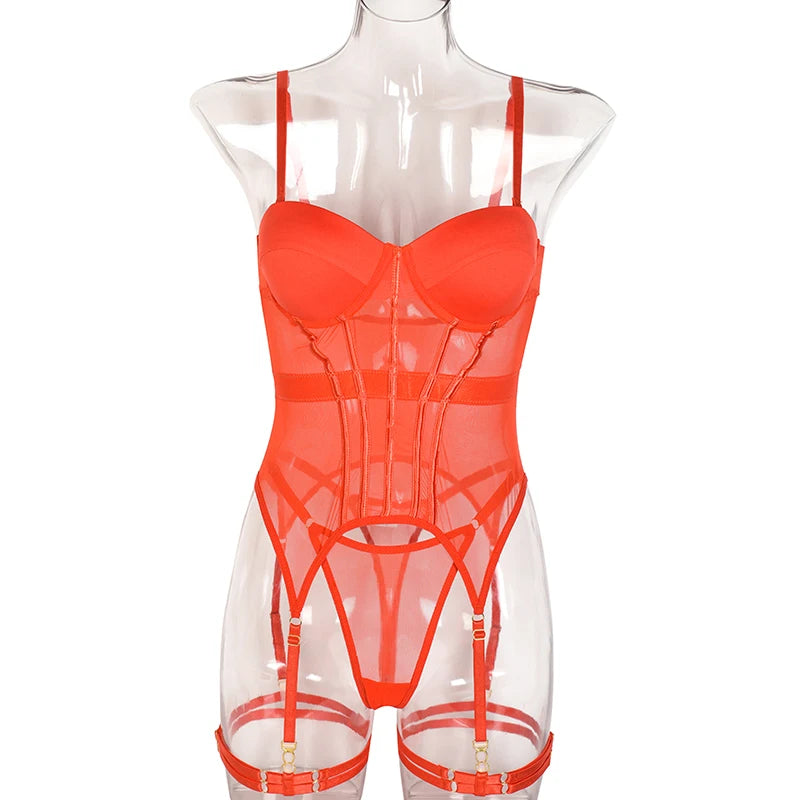 Lingerie Bodysuit with Sheer Design