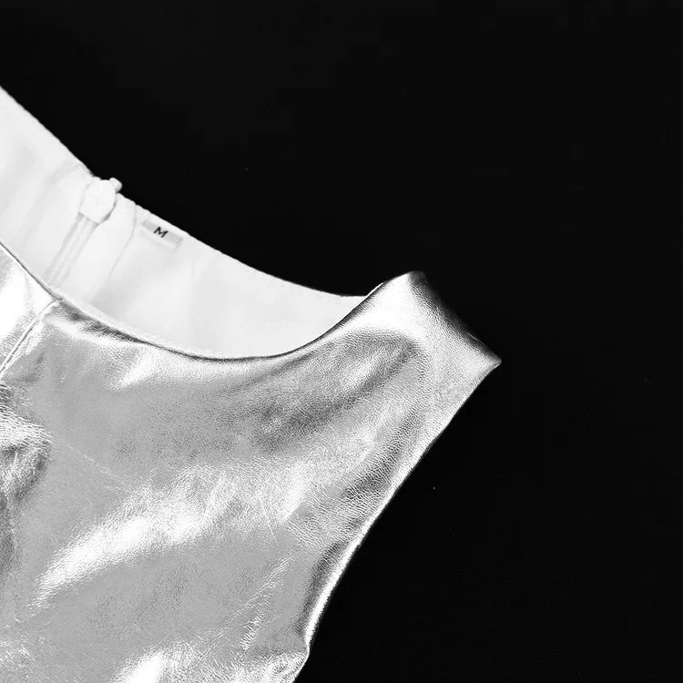 Silver Fashion and Bodycon Dress