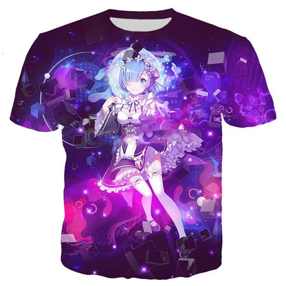 Anime Girl 3D Printed T-Shirt for Men & Women - Casual Harajuku