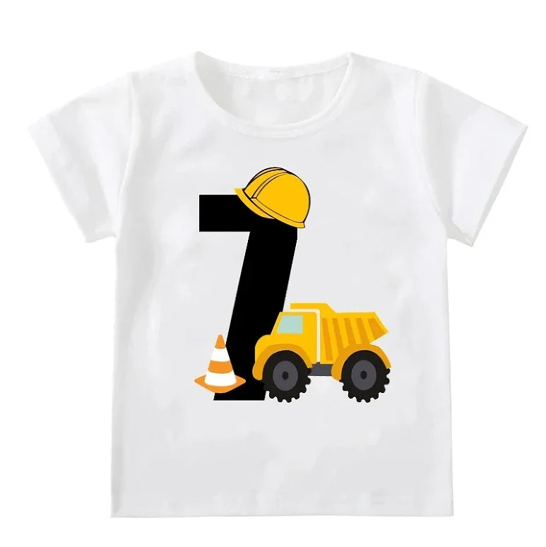 Excavator Birthday Shirt For Boys