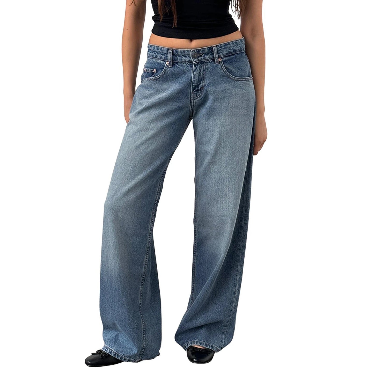 Womens Low Rise Jeans Trendy Fit