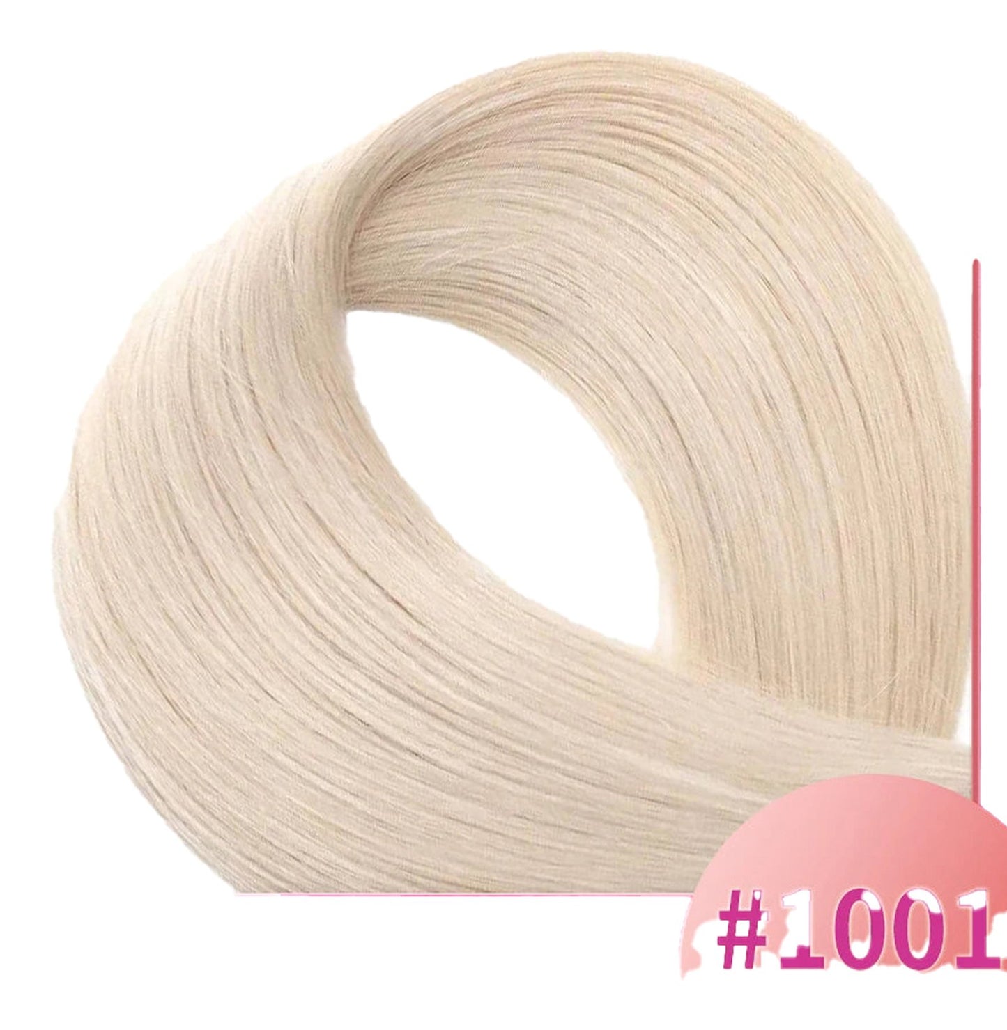 LuckeLadybug LLC U tip hair extensions human hair in a soft blonde color, perfect for length and volume