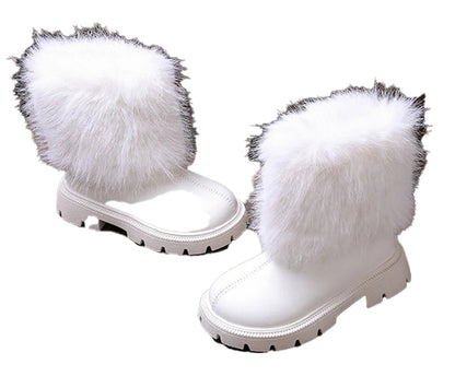 Girls Faux Fur Winter Boots Fashion Style