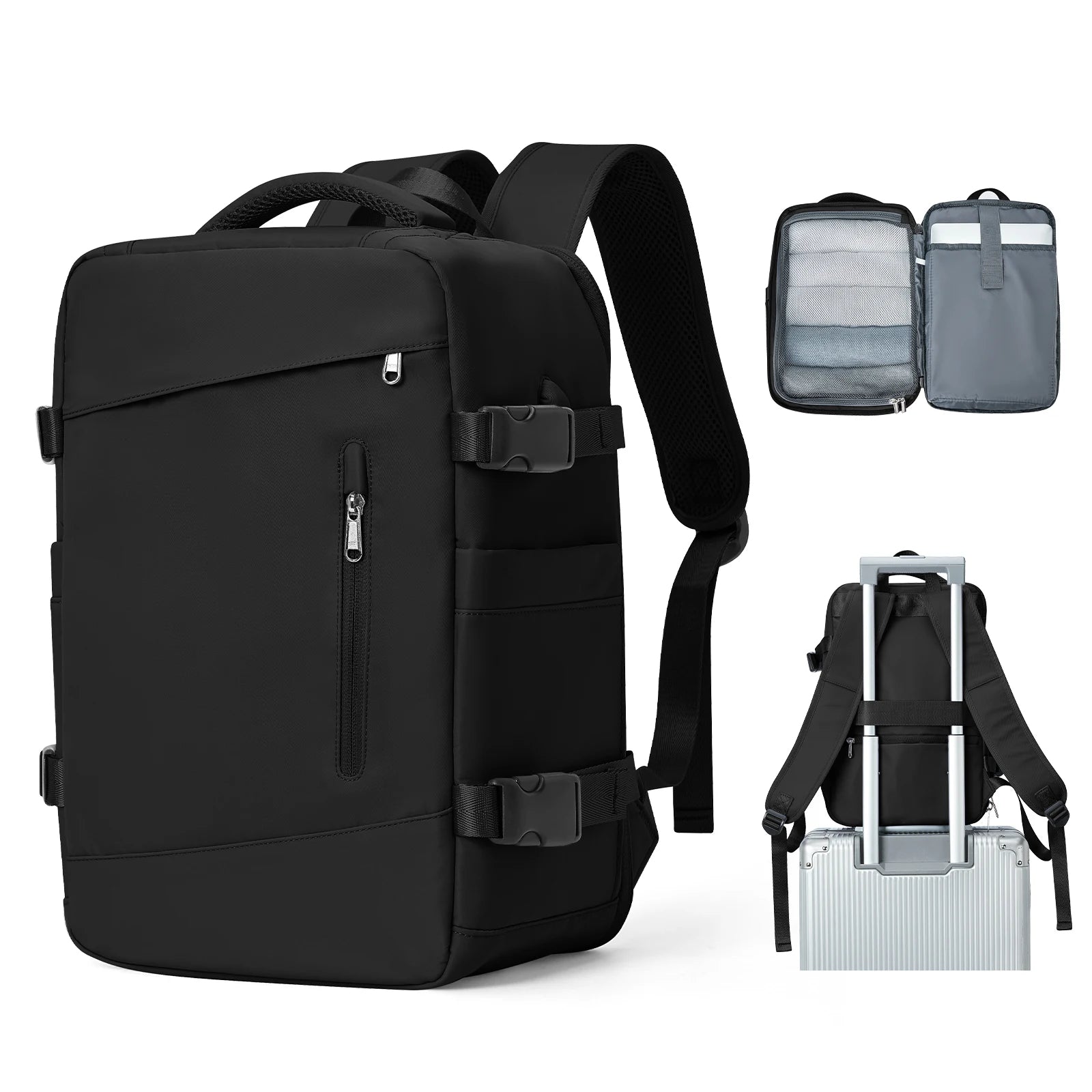 Casual Travel Laptop Backpack with Embroidery and Computer