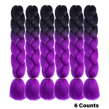 Ombre Crochet Braiding Hair Extensions