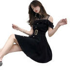 Black Halter Mini Dress For Women