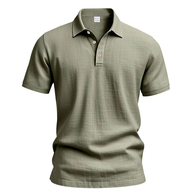 Mens Solid Color Polo Shirt Trendy Style