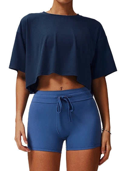Womens Cropped Workout T-Shirt