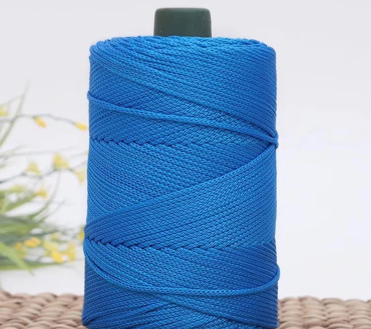 3mm Triple Strand Bright Silk Thread Flat Colorful  Silk Cotton Polyester