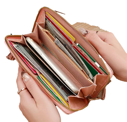 Womens Love Heart Wallet Wristlet