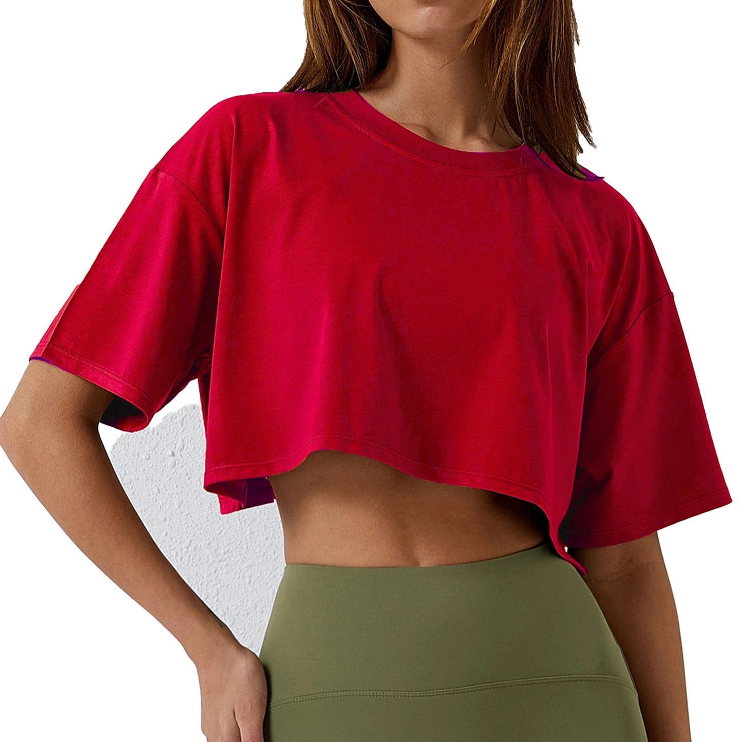 Womens Cropped Workout T-Shirt