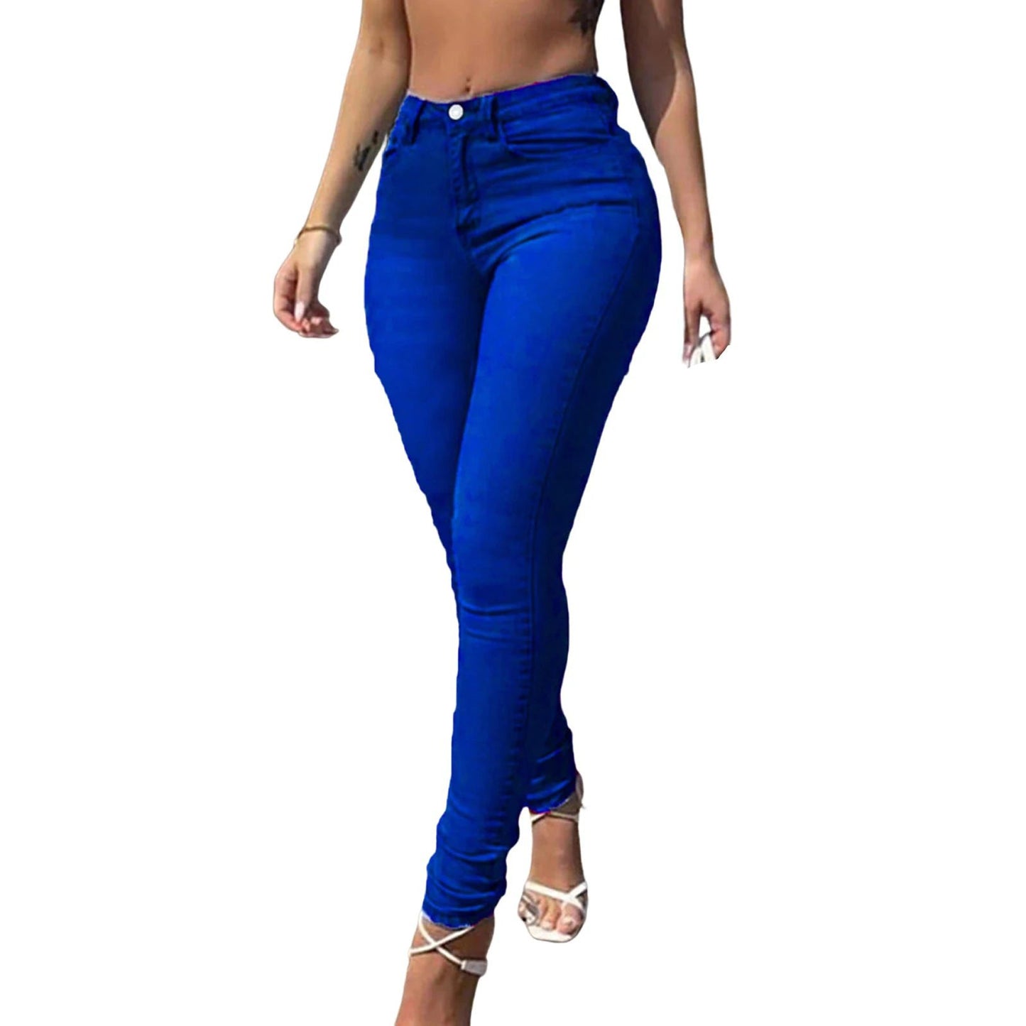 Women High Waist Skinny Jeans For Trendy Fit