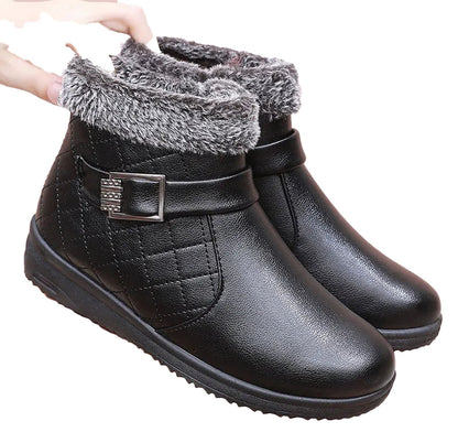 Womens Faux Fur Ankle Boots Stylish Comfort
