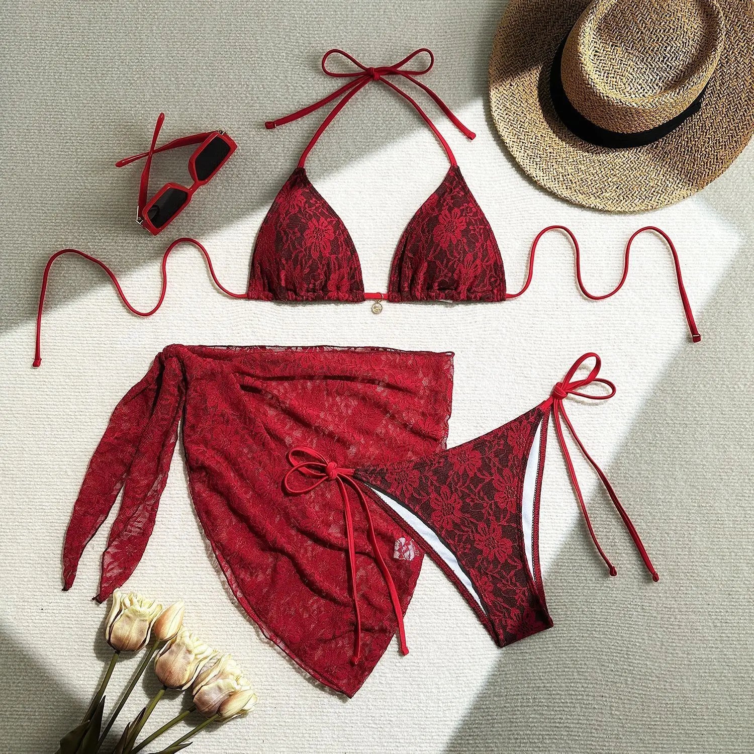Lace Bikini Set for Women with Swimsuits