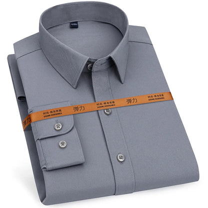 Mens Slim Fit Dress Shirt In Blue