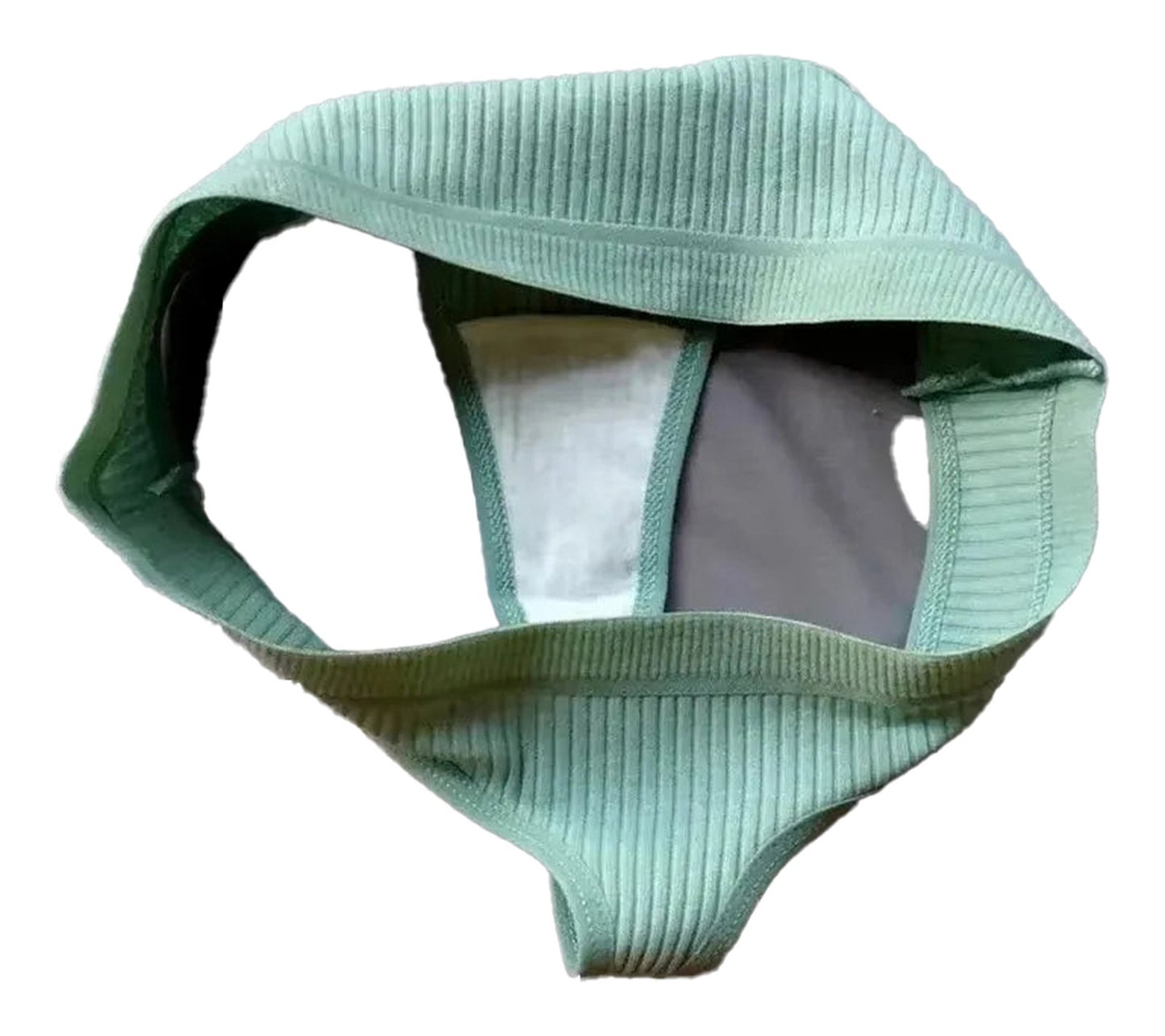 Model Wearing Low Waist Cotton Thong Panties for Women