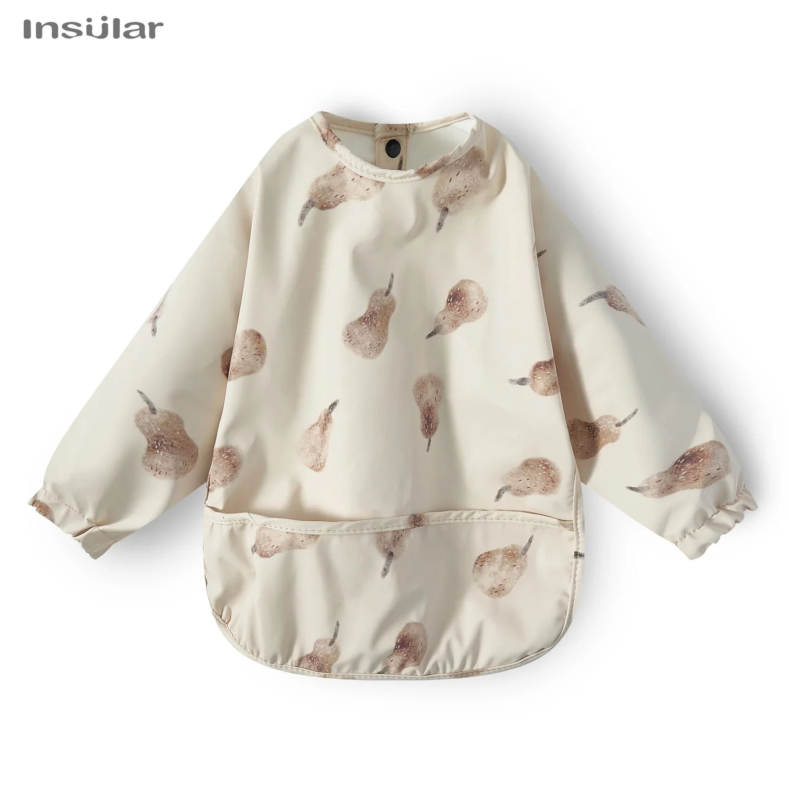 Cute Cartoon Animal Waterproof Long Sleeve Toddler Feeding Smock Bib