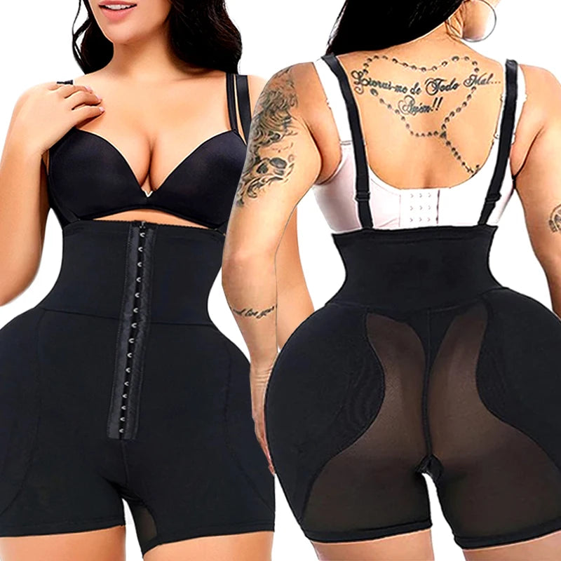 Padded Hip Enhancer and Butt Lifter Body Shaper Jumpsuit
