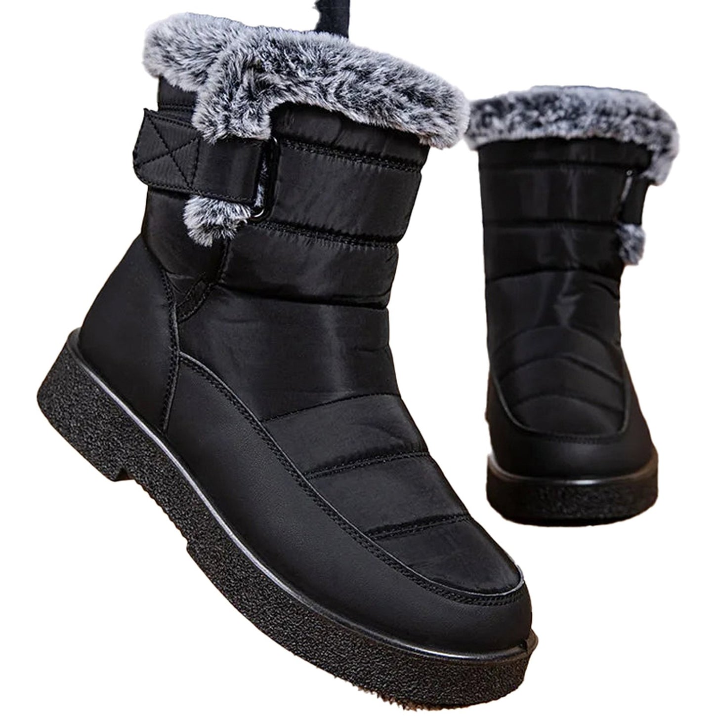 Womens Waterproof Fur Boots Stylish Comfort