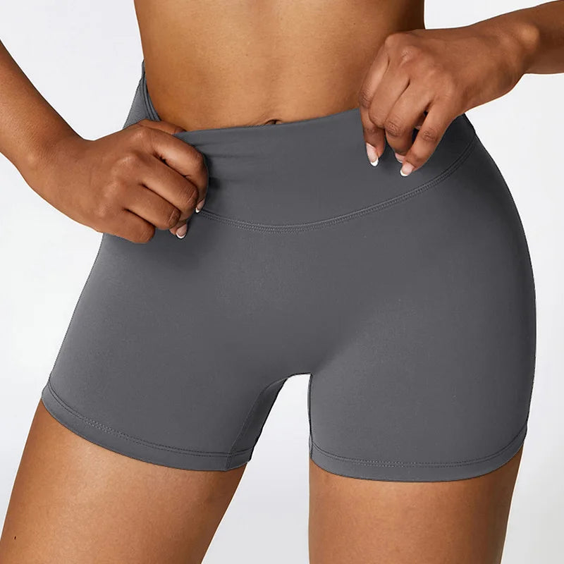 High Waisted Womens Yoga Shorts