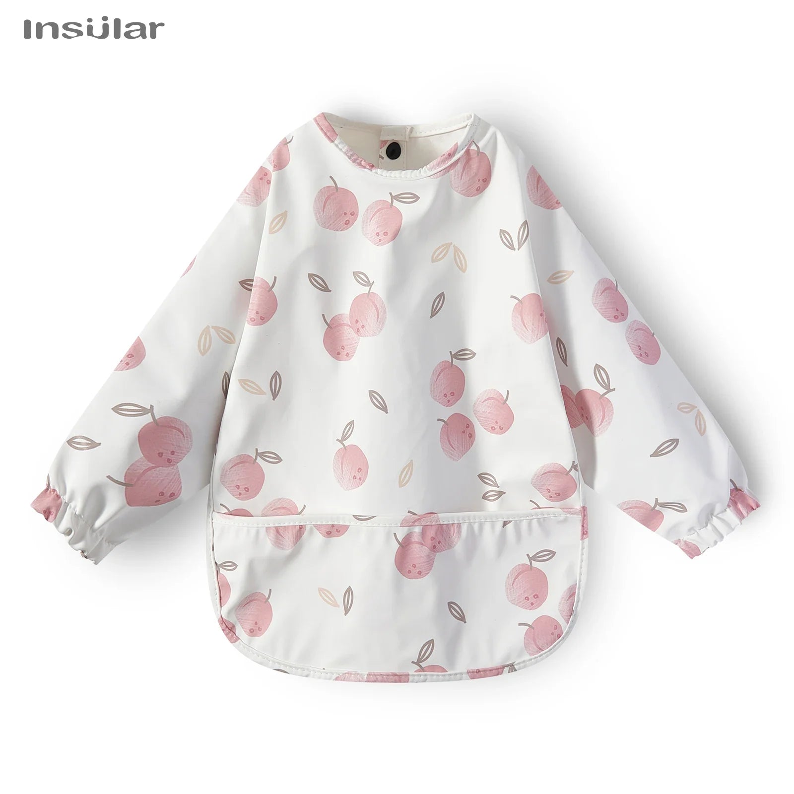 Cute Cartoon Animal Waterproof Long Sleeve Toddler Feeding Smock Bib