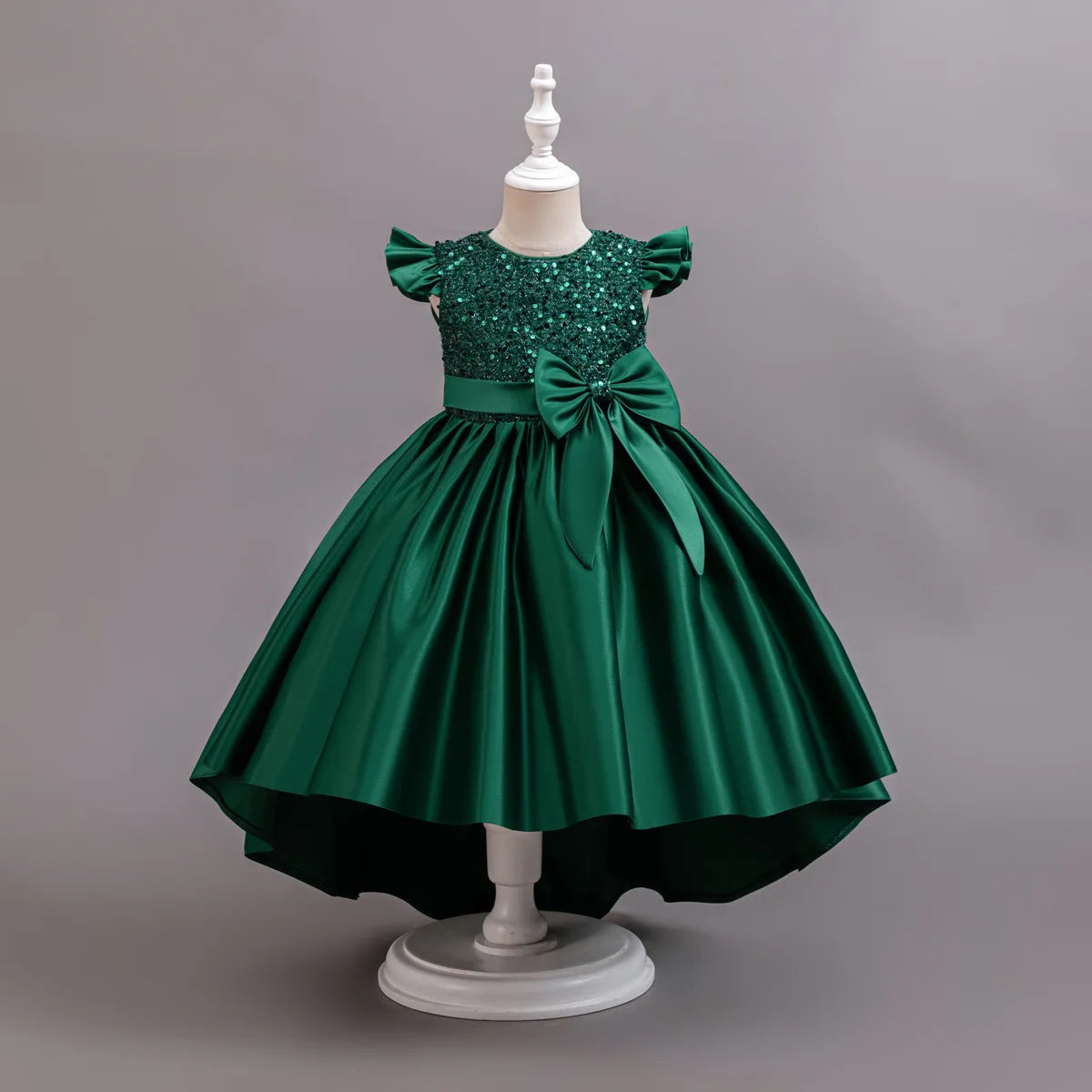 Black Gown Flying Sleeve Sequins Trailing Princess Dress