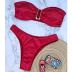 Bikini: Trendy High-Waisted Two-Piece