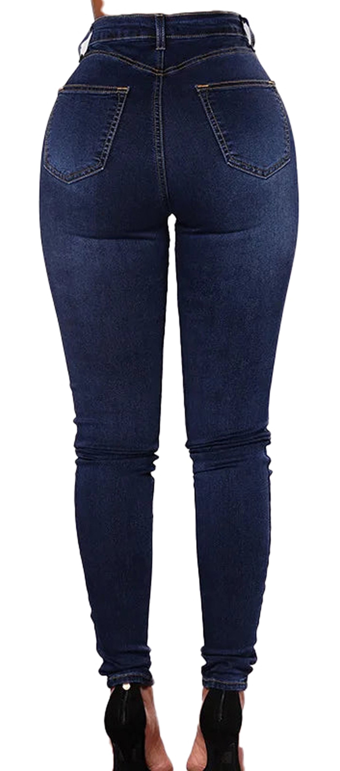 Vintage High Waist Skinny Jeans For Women