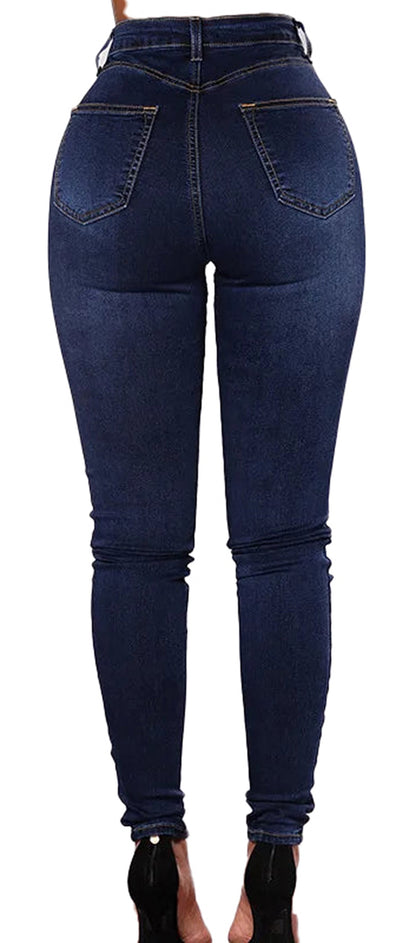 Vintage High Waist Skinny Jeans For Women