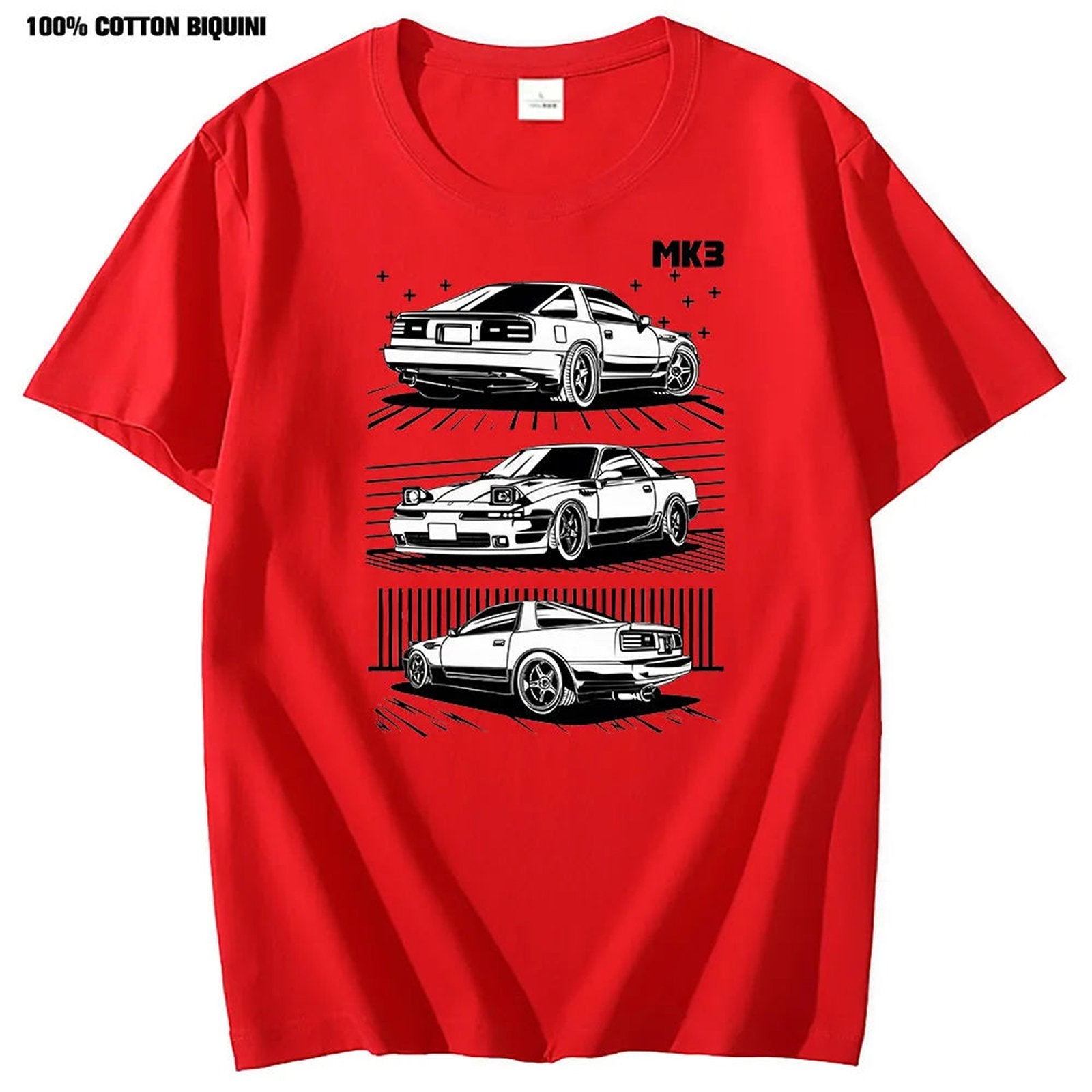 Men's JDM Manga T-Shirt In Outdoor Setting
