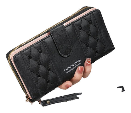Womens Long Zipper Wallet With Wristlet