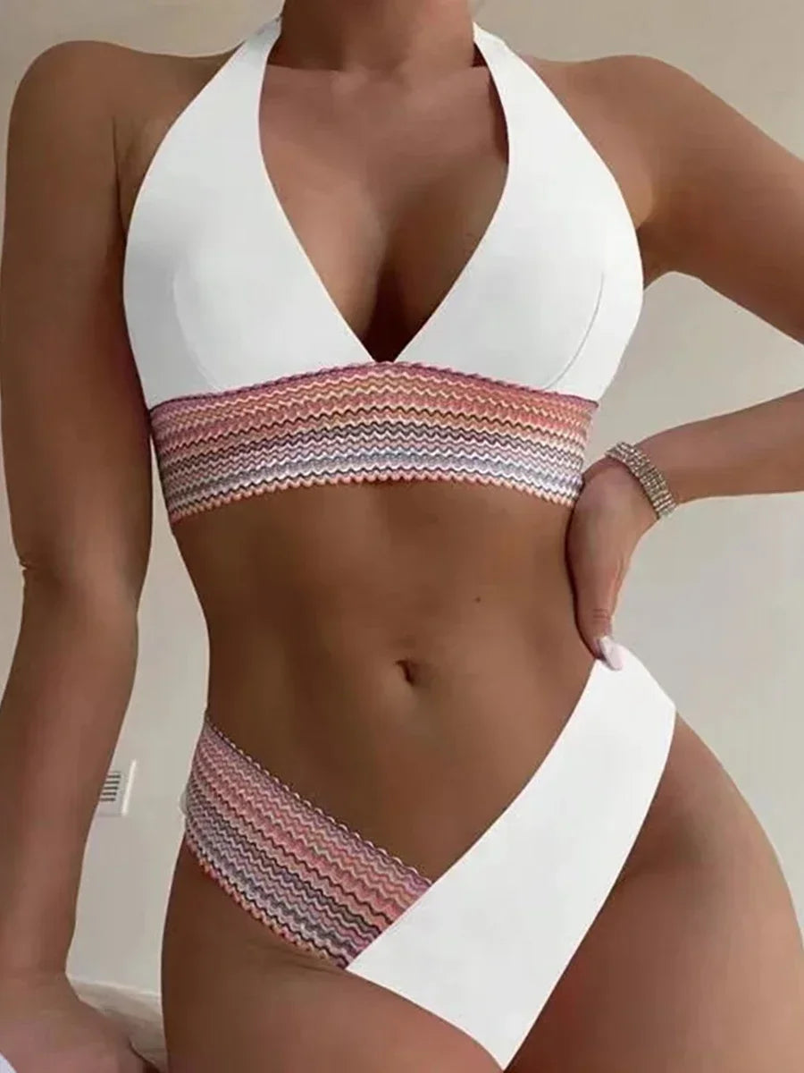 Stunning Two-Tone Bikini Set