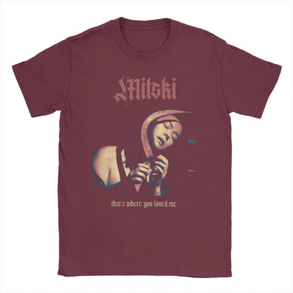 Mitski 90s Novelty Oversized Cotton T-Shirt for Men - Summer Short