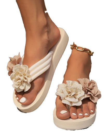 Womens Flower Flip-Flops for Summer Style