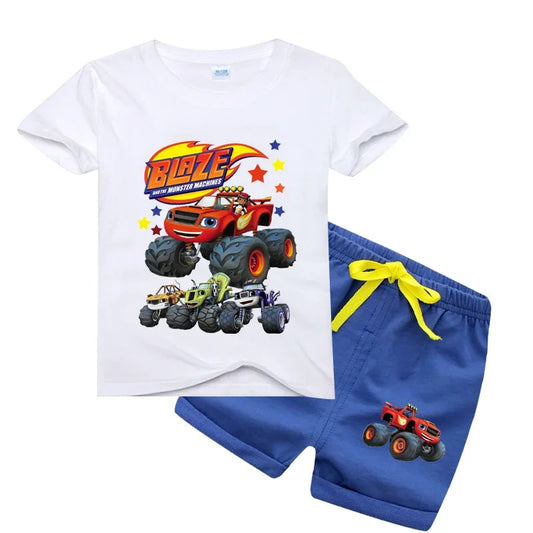 Blaze Monster Machine Shirt Set For Kids