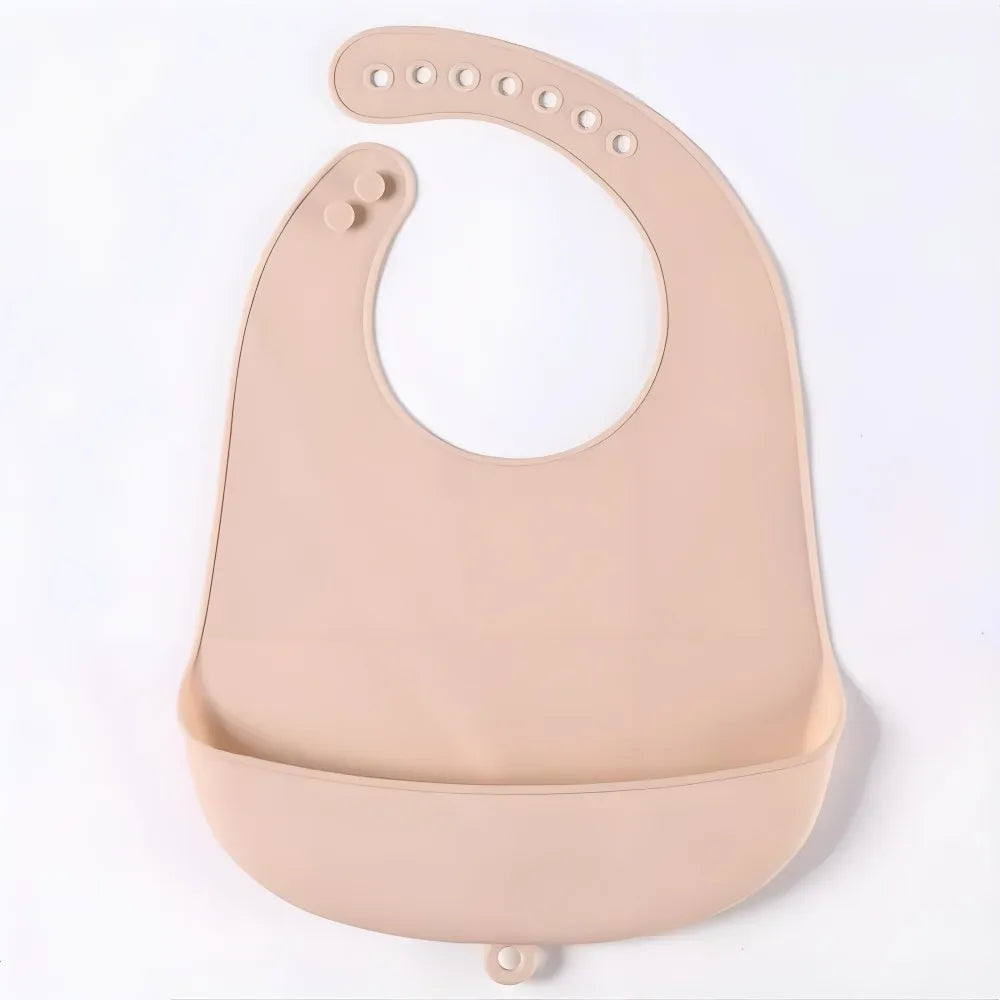 Baby Adjustable Waterproof Silicone Bib and Saliva Towel