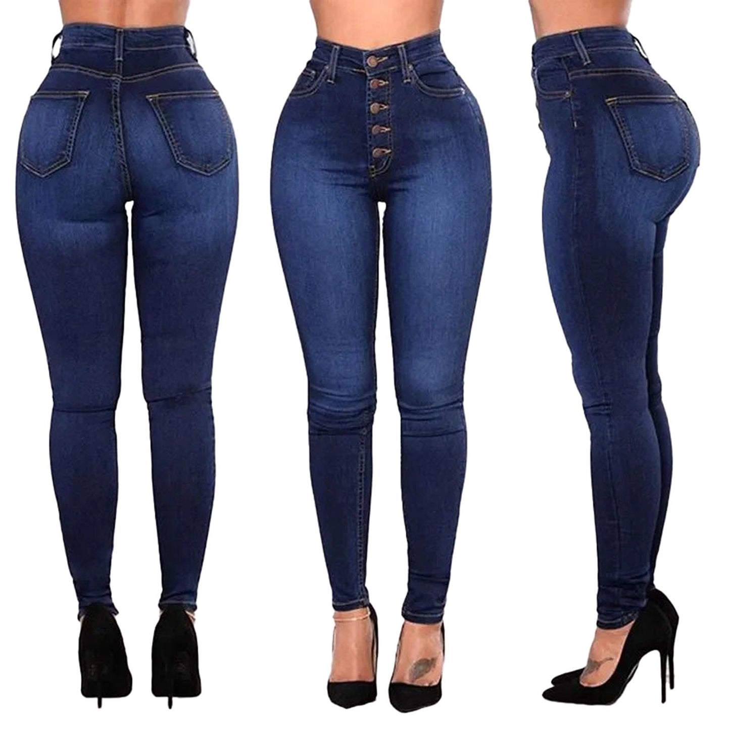 High Waist Skinny Jeans For Women