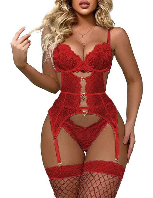 Sexy Lace Bodysuit Lingerie Set