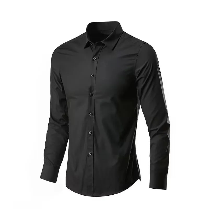 Mens Anti-Wrinkle Dress Shirt Stylish Duo