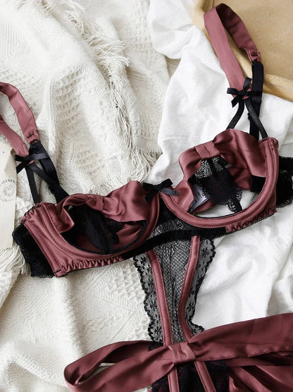 Open Cup Crotchless Bodysuit Lingerie