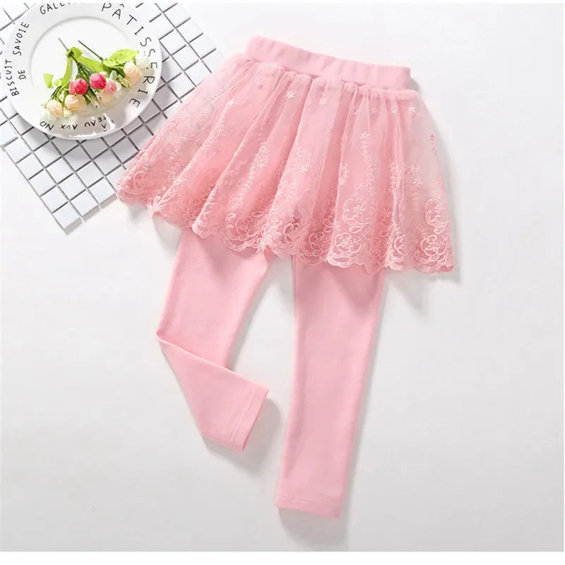 Baby Girls Lace Princess Skirt Leggings
