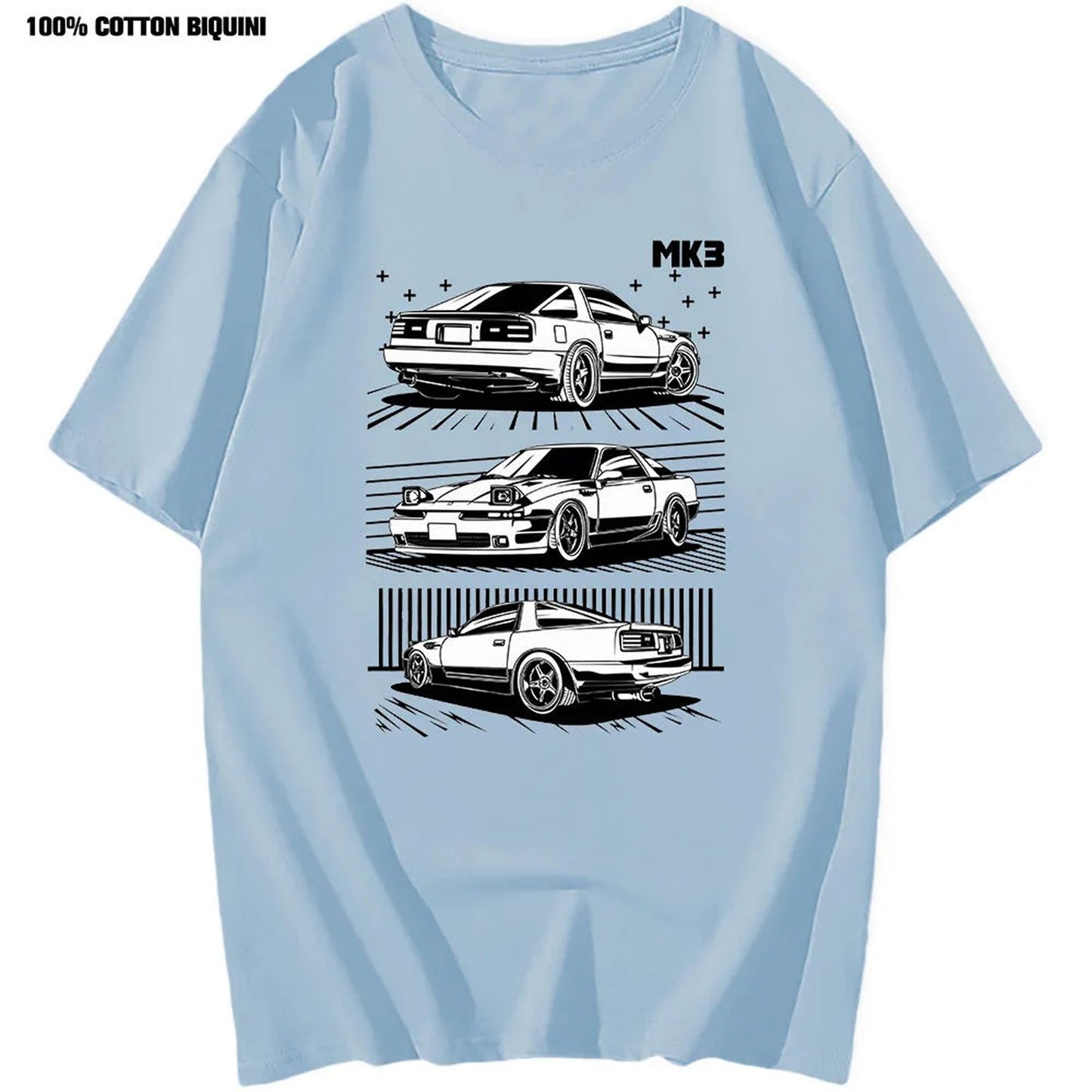 Close-Up Of Men's JDM Manga T-Shirt Design