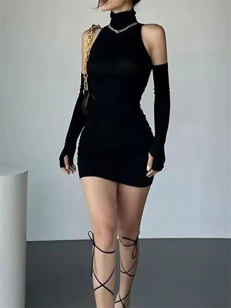 Mini Dress with Cold Shoulder Detail