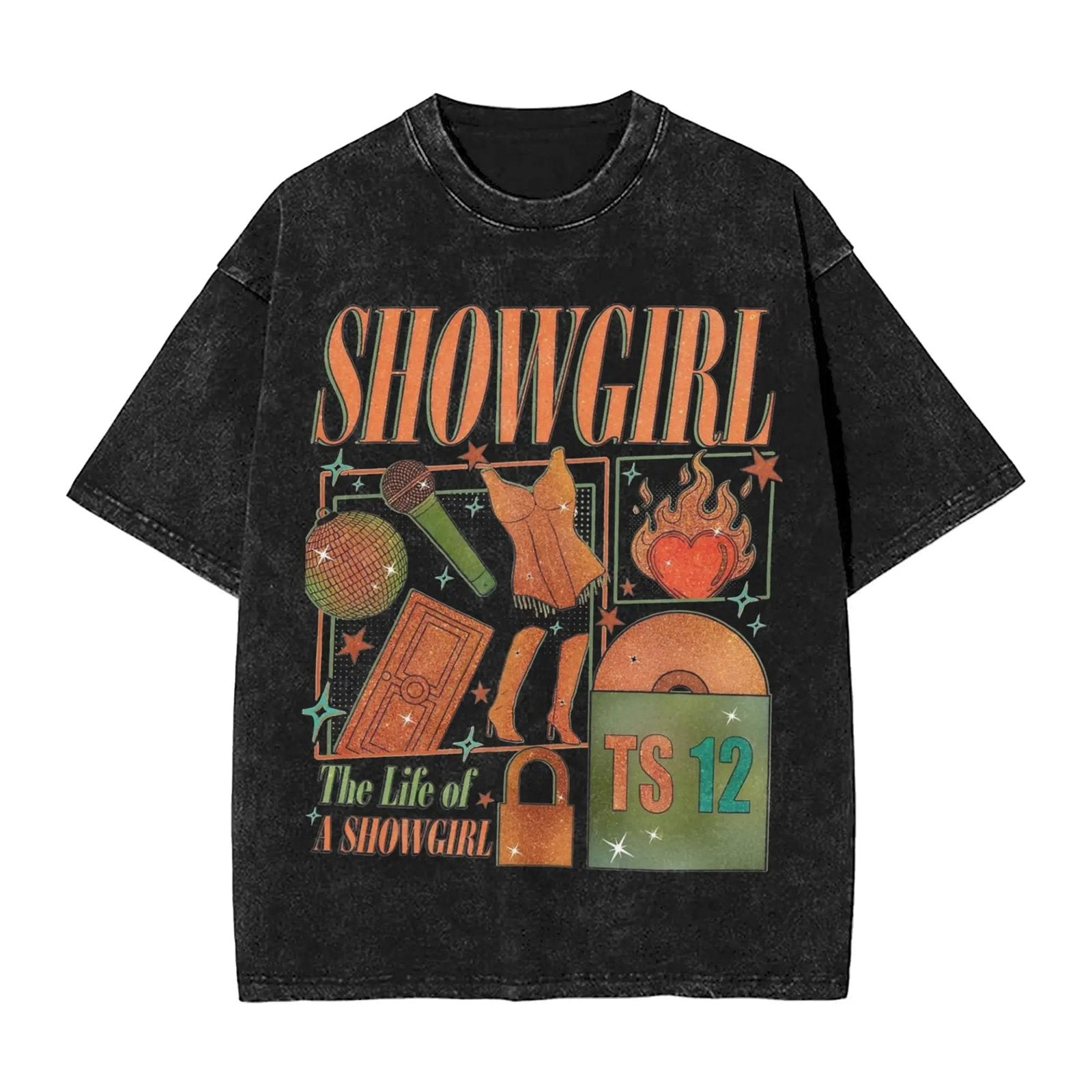 Showgirl Album Washed T-Shirt Flat Lay