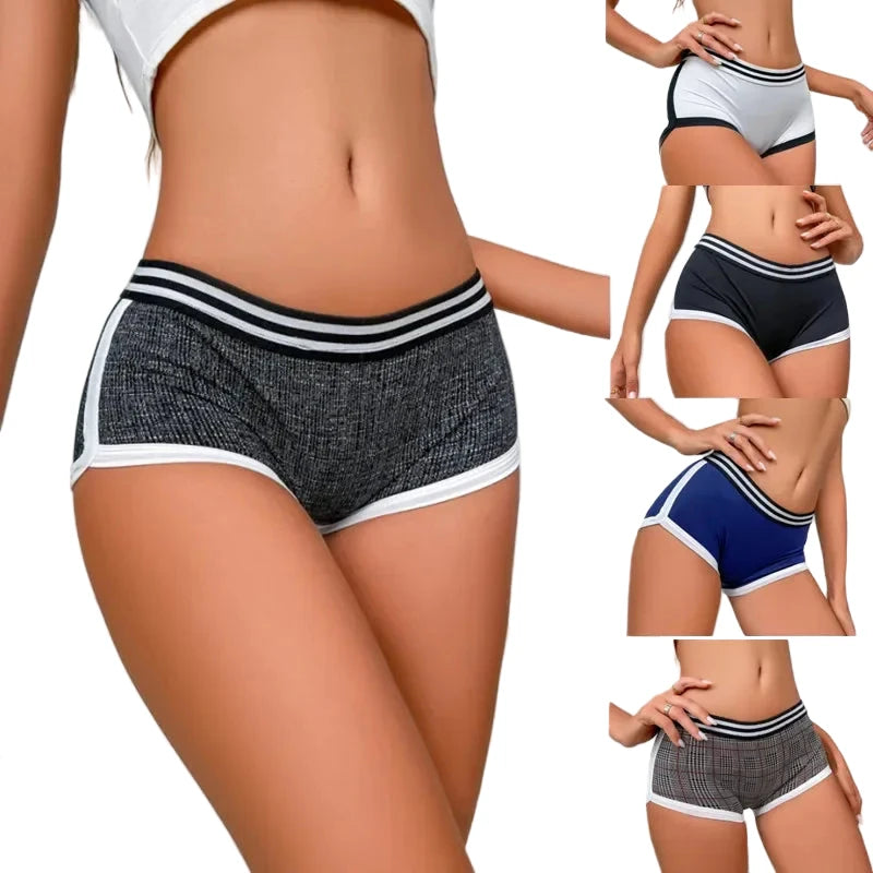 Womens Low Waist Boxer Panties Trendy Style